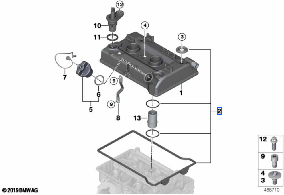 Genuine BMW I3 Range Extender Rocker Cover Gasket