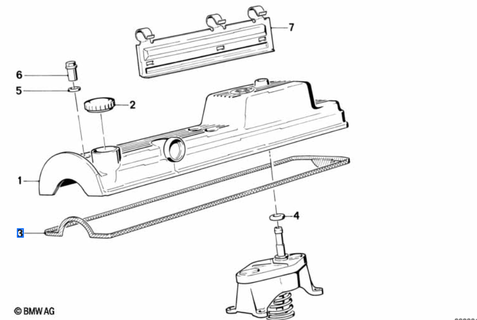 Genuine BMW M21 Rocker Cover Gasket