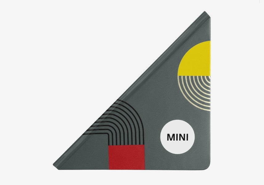Mini Triangle Notebook MINI Genuine Notebook Graphic Triangle Sage Multicoloured Bookmark ...