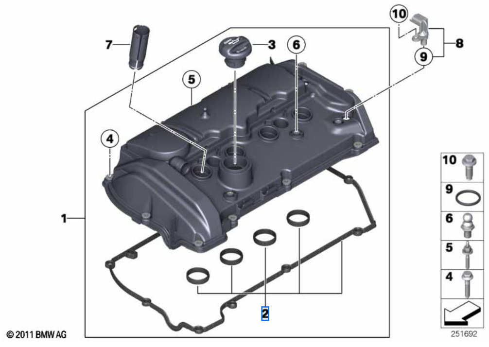 Genuine BMW N13 Rocker Cover Gasket | 11127582400 – Stratstone Shop