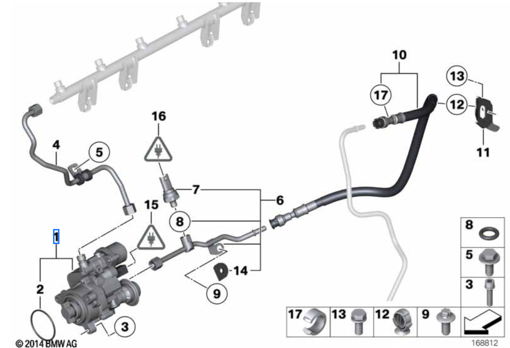 Genuine BMW N53 N54 N55 High Pressure Fuel Pump