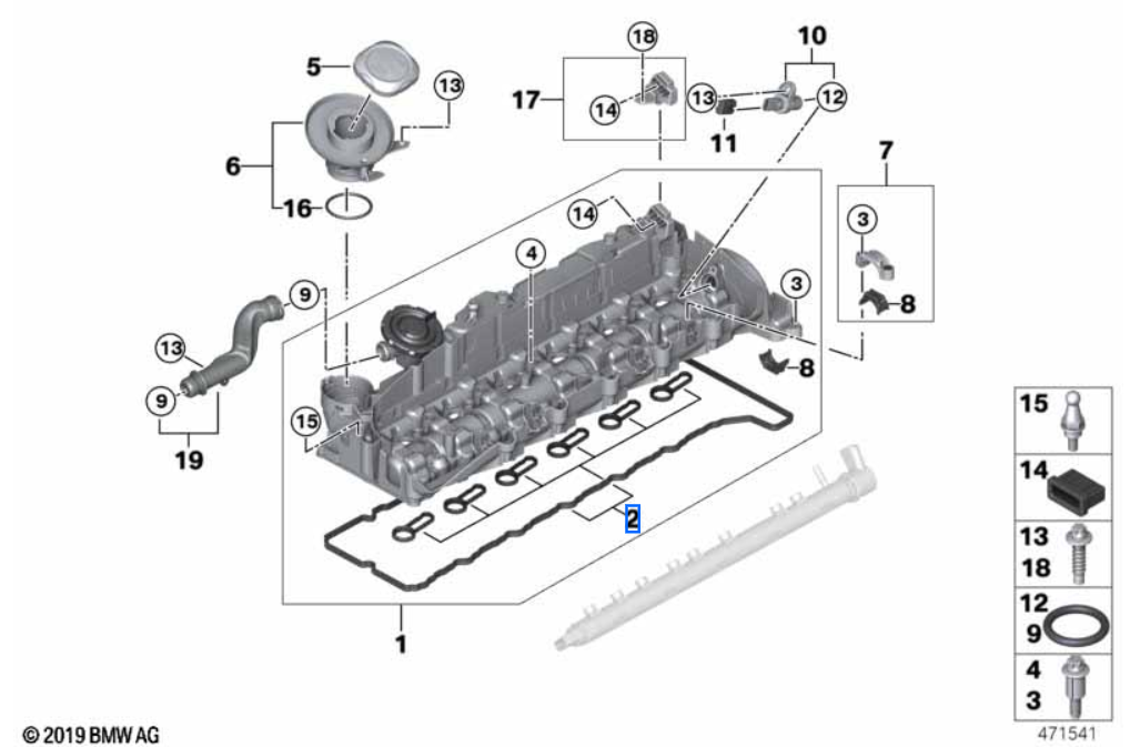 Genuine BMW N57N Rocker Cover Gasket