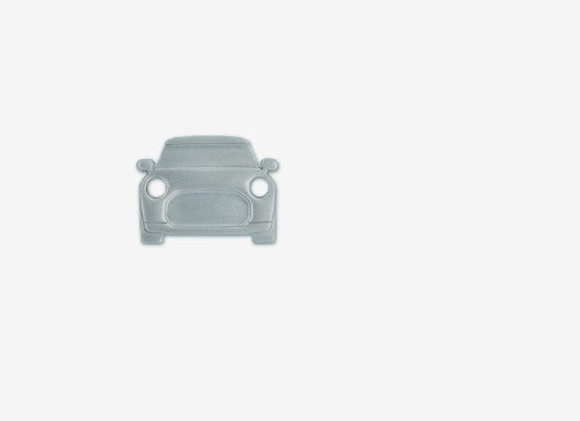 MINI Genuine Lapel Pin Brooch Cooper Silver Stainless Steel Punched Headlights