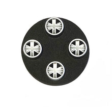 Jaguar Styled Tyre Valve Caps - Union Jack choose Black or Std - Set of 4
