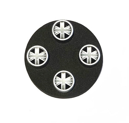 Jaguar Styled Tyre Valve Caps - Union Jack choose Black or Std - Set of 4