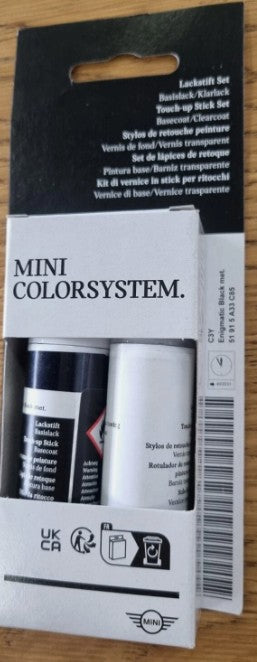 MINI genuine touch up paint ENIGMATIC BLACK PAINT CODE C3Y