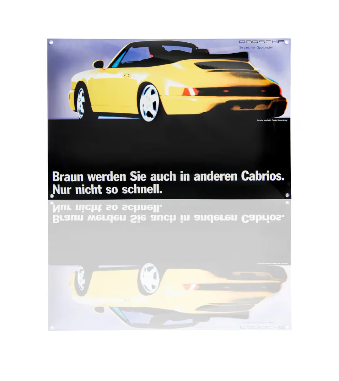 Classic enamel sign – 964 Cabriolet