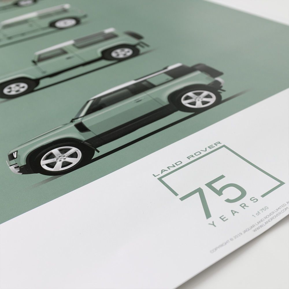 Land Rover Defender 75th Anniversary Limited Edition Artwork - 1 left