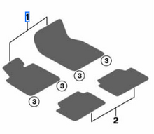 BMW 3 Series All Weather Floor Mats Front