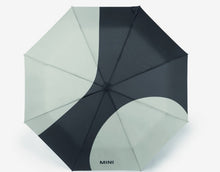 MINI Genuine Umbrella Foldable Car Face Detail Grey Black Push Button Strap