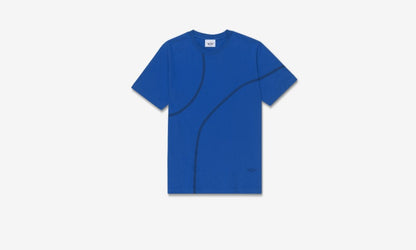MINI Genuine Men's T-Shirt Tee Top Outline Print Wing Logo Cotton Blazing Blue