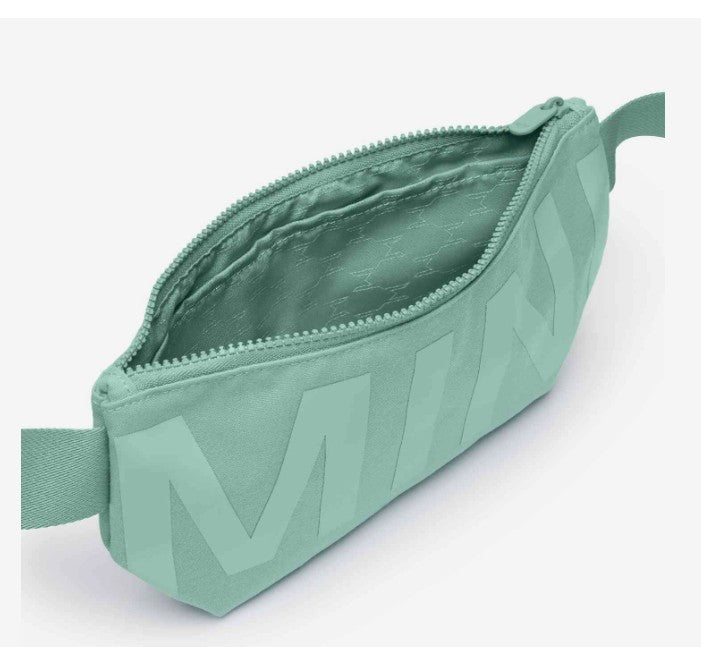 MINI genuine Wordmark Cross Body Bag Ocean Wave Green