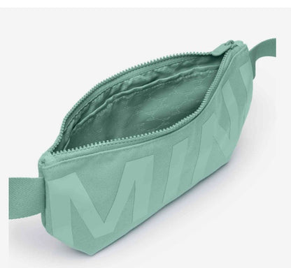 MINI genuine Wordmark Cross Body Bag Ocean Wave Green
