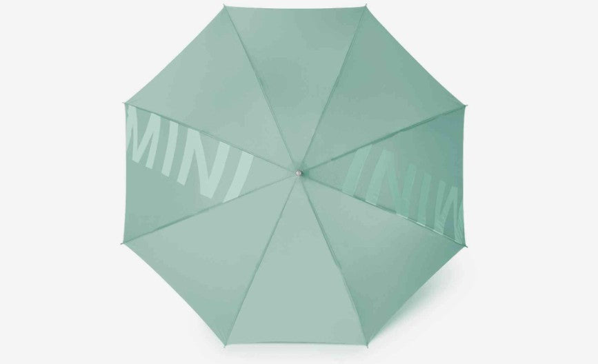 MINI genuine Wordmark Walking Stick Umbrella Ocean Wave Green