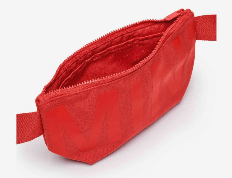 MINI genuine Wordmark Cross Body Bag Rebel Red