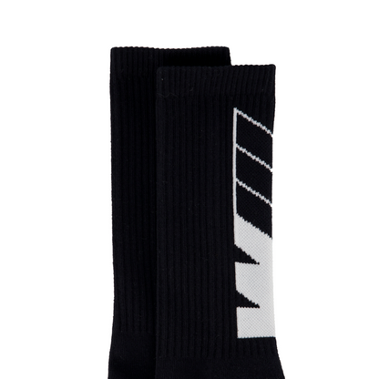 Genuine M Unisex Mens Womens Ladies Socks Black Cotton Cushioned Heels Toes