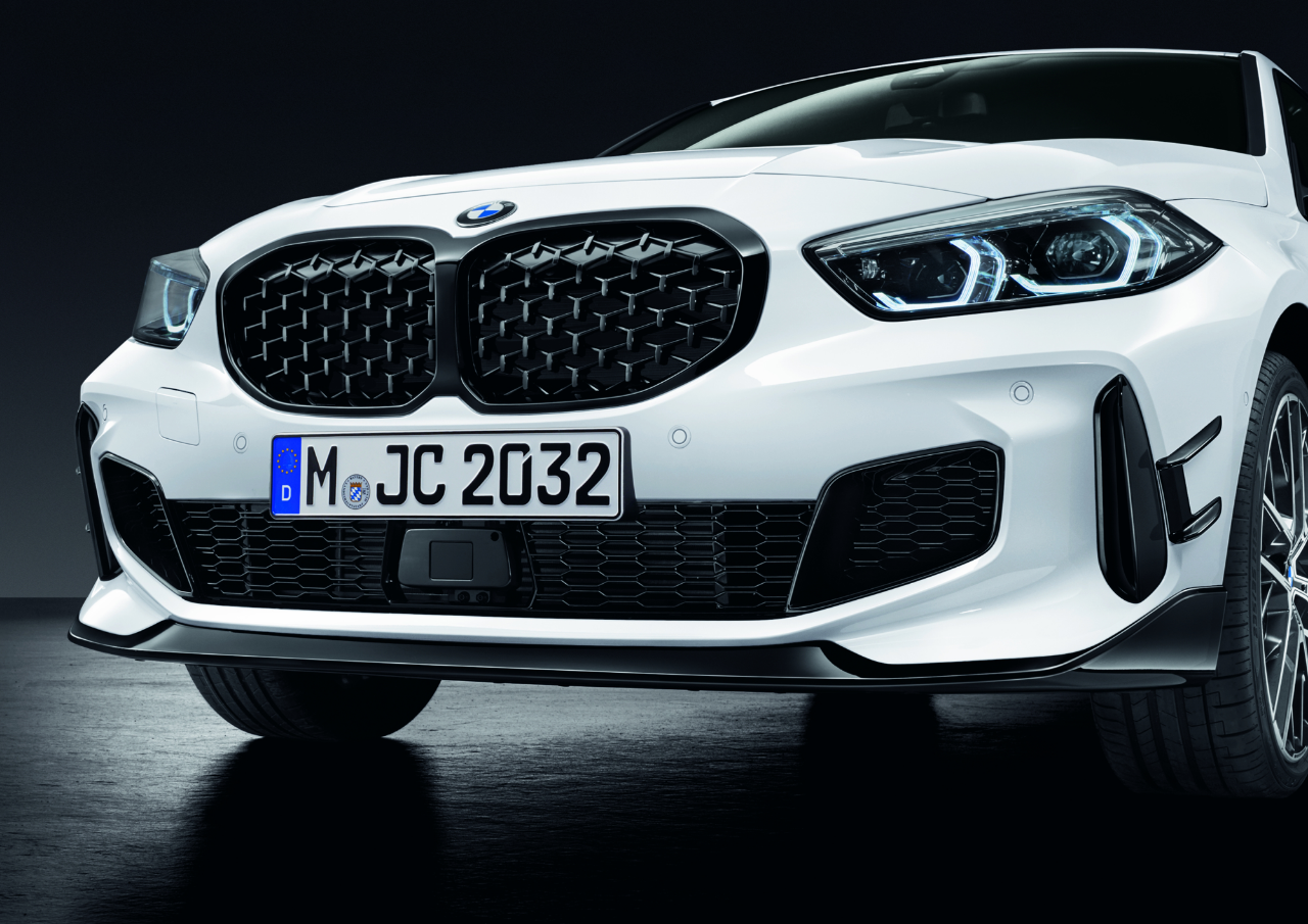 BMW 1 Series F40 Genuine M Performance Front Splitter Attachment Black High Gloss