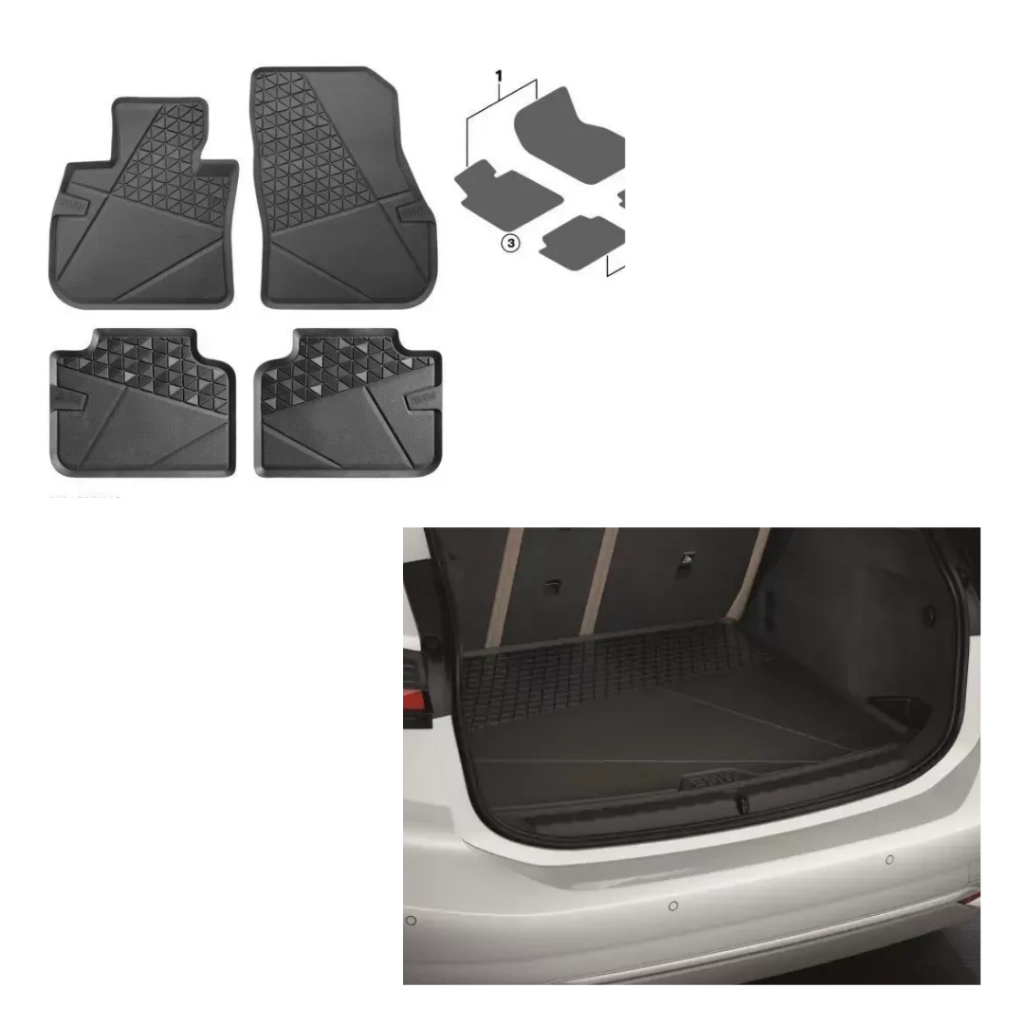 BMW All-Weather Mat Pack Set 2 2 Series Active Tourer U06 (Front & Rear Including Boot Mat)