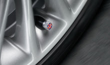 MINI Genuine Union Jack Design Wheel Valve Dust Caps Red / Blue