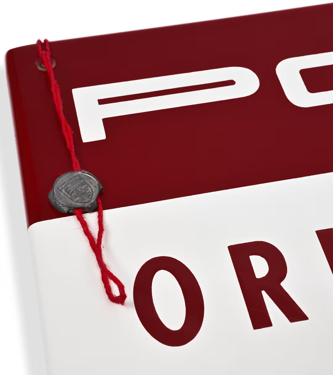 Enamel Porsche sign – 'ORIGINAL SPARE PARTS'