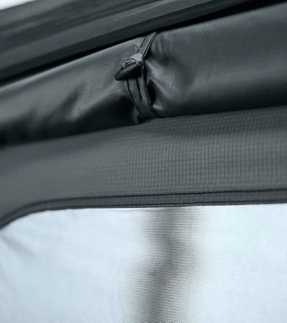 Canopy tent side panel with mesh window